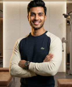 Lacoste Sweatshirts Black Beige