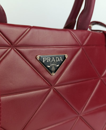 Prada Tote Mehroon Handbag