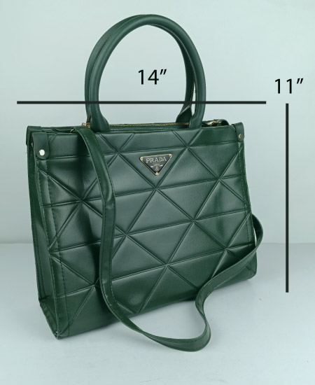 Prada Tote Olive Green Handbag - Image 2