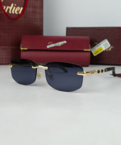 Cartier Black Minimal Sunglasses CRT061