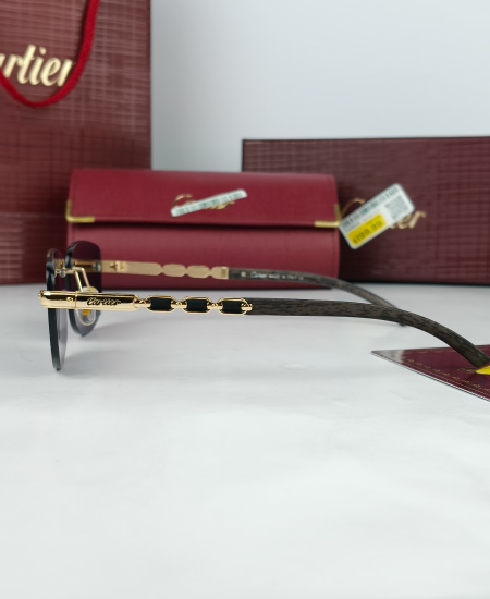 Cartier Black Minimal Sunglasses CRT061 - Image 4