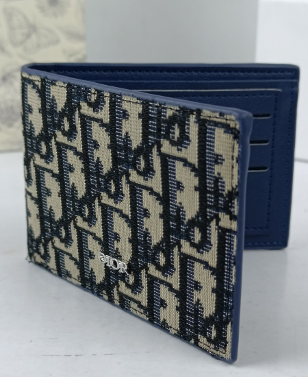 Dior Men's Wallet Blue - Image 4