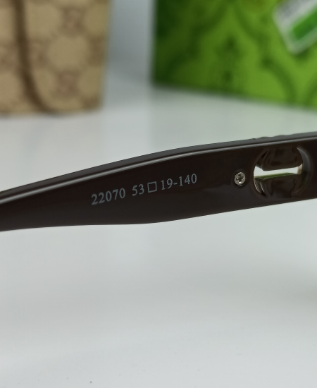 Gucci Women Coffee Sunglasses GG011 - Image 6
