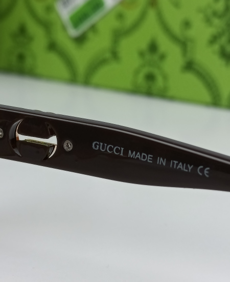 Gucci Women Coffee Sunglasses GG011 - Image 5