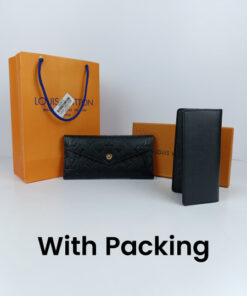 Alternative view of LV Black Ladies Wallet 2PC