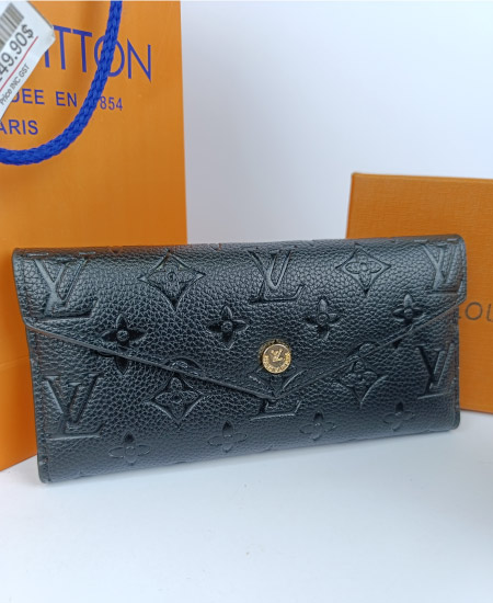 LV Black Ladies Wallet 2PC