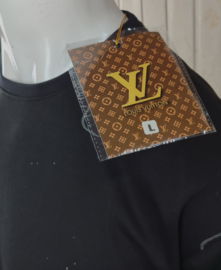 LV Cotton Black T-Shirts - Image 4