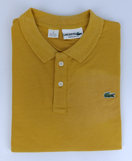 Lacoste Polo Shirt Mustard - Image 4