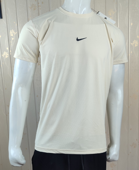 Nike Dri Fit T-Shirts Off-White - Image 3