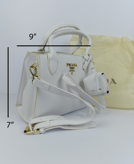 1.1 Prada Handbag White - Image 2