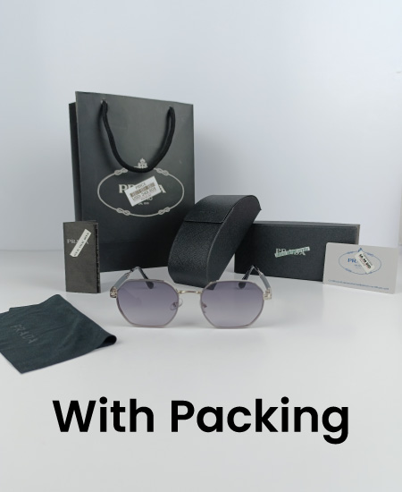 Prada Sunglasses Silver Hex 021 - Image 2