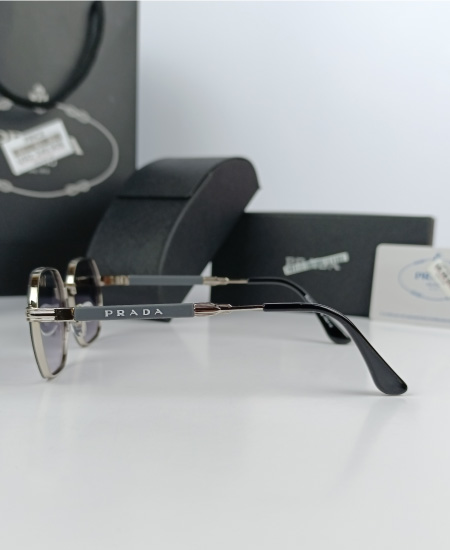Prada Sunglasses Silver Hex 021 - Image 4