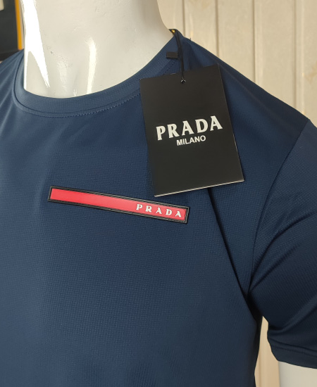 Prada T-Shirts Dry Fit Royal Blue