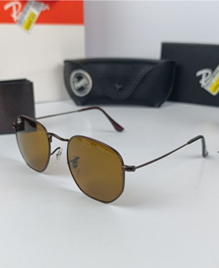 Ray-Ban Sunglasses HEXAGONAL Brown RB3548N