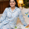 Zara Ladies Night Suit Blue Flaura