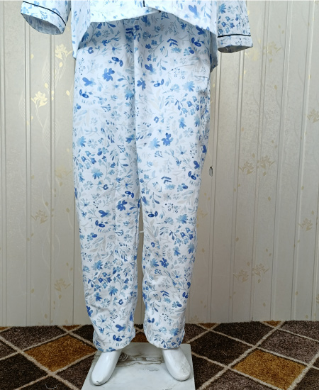 Zara Ladies Night Suit Blue Flaura - Image 4