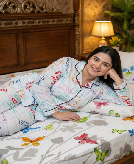 Zara Ladies Night Suit Happy Night