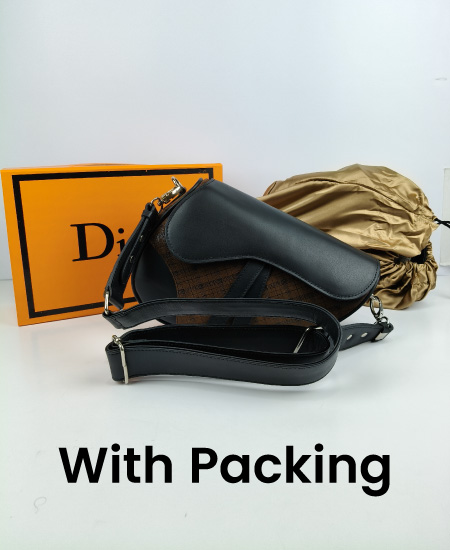 1.3 DIOR Saddle Brown Leather Handbag - Image 2