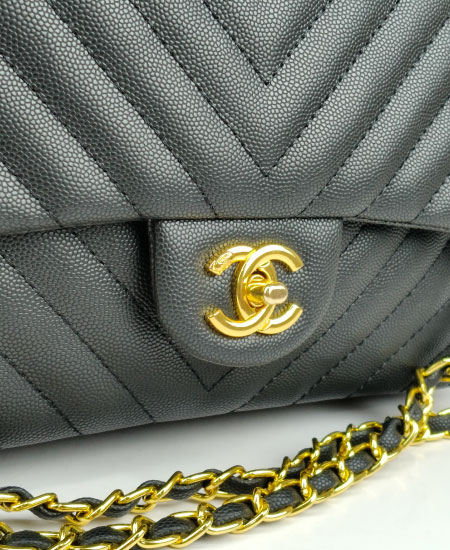 CHANEL Chevron Classic Flap shoulder Handbag