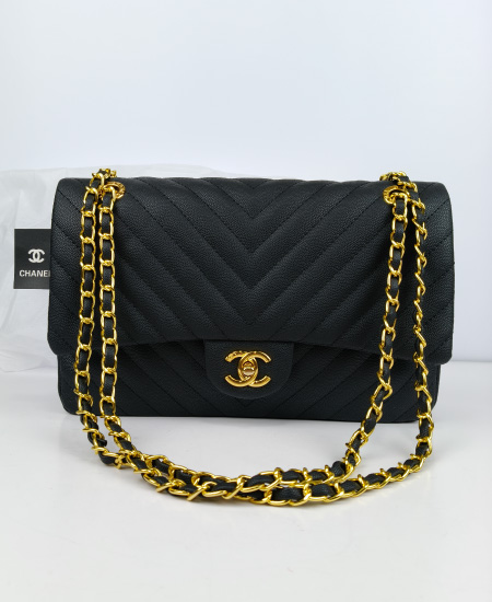 CHANEL Chevron Classic Flap shoulder Handbag - Image 5