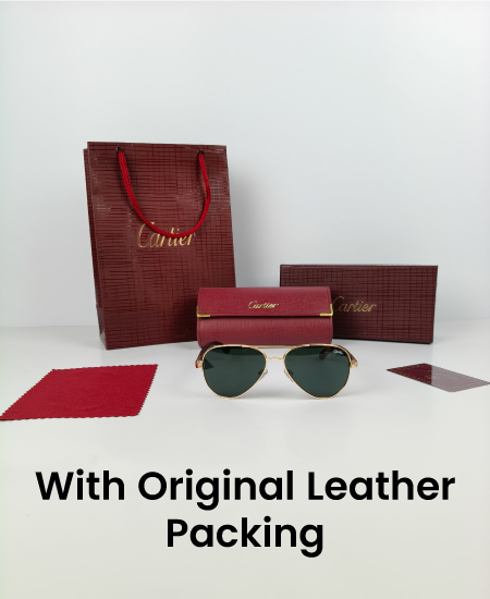 Cartier Rich Legacy Sunglasses Golden Aviator CRT-121 - Image 2
