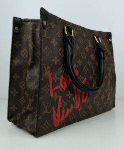 LV Tote Red Signature Tote Bag
