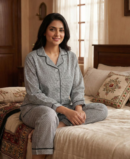 Black Dots Night Suit Zara Women's - Image 5