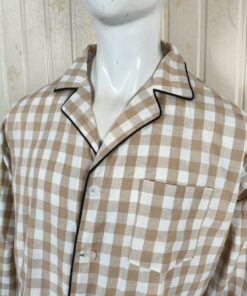 Light Brown Check Zara Men's Night Suit