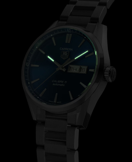 TAG Heuer Carrera Calibre 5 Blue Dial WAR201EBA0723 Watch - Image 4