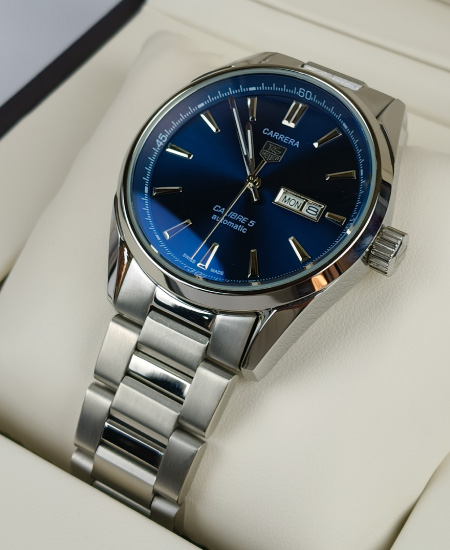TAG Heuer Carrera Calibre 5 Blue Dial WAR201EBA0723 Watch - Image 3