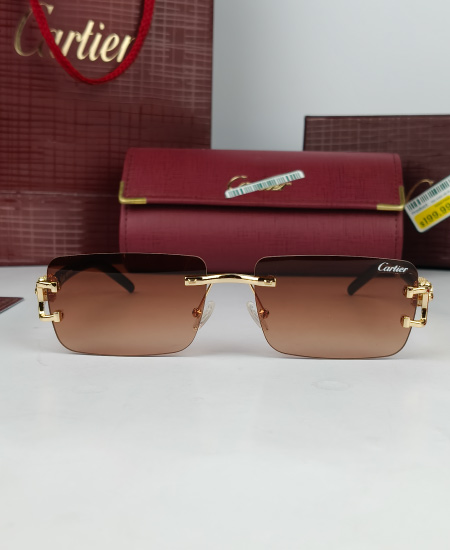 Cartier Sunglasses Brown Air CRT-113 - Image 3