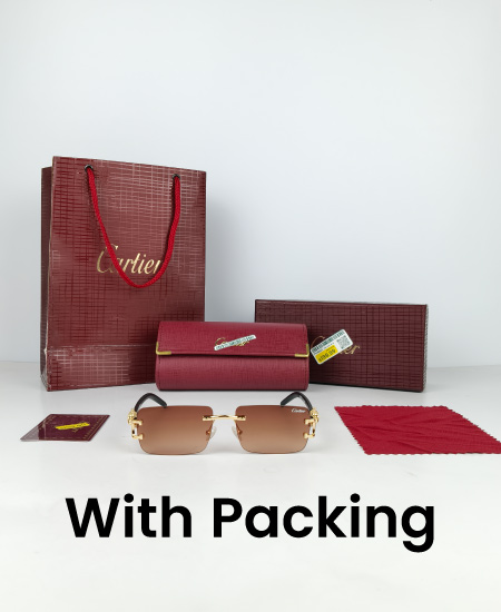 Cartier Sunglasses Brown Air CRT-113 - Image 2