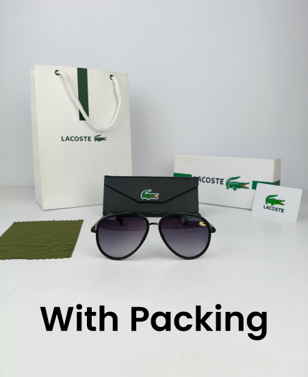 Lacoste Sunglasses Aviator Black Lac102 - Image 2