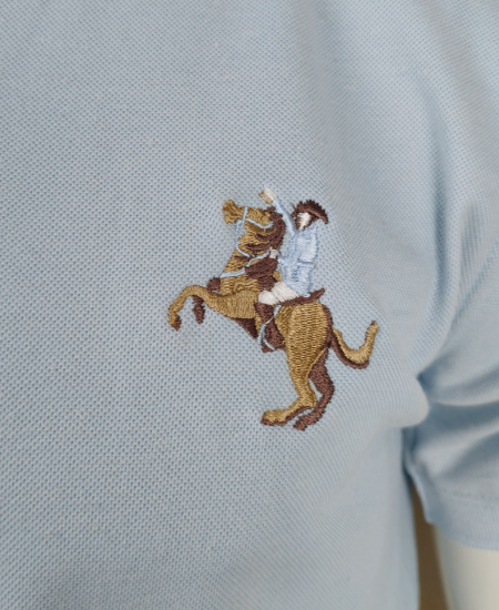 Napoleon Giordano Polo Shirt Ice Blue - Image 3