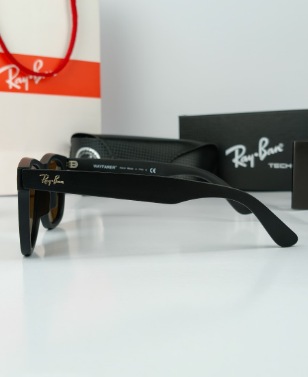 Ray-Ban Wayfarer Sunglasses Brown Polarized RB2140 - Image 5