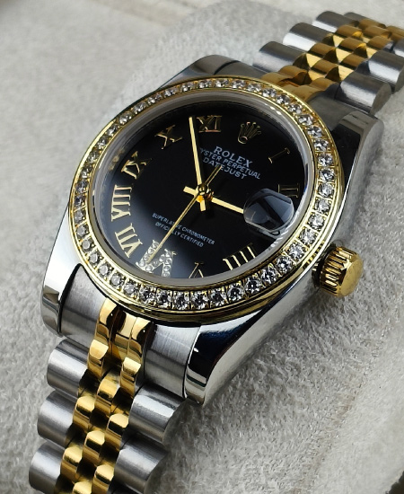 Rolex Just Date Black Dial-2 Tone RF178383