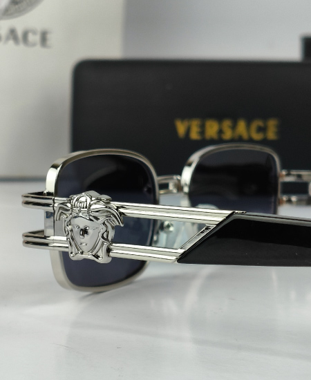 Versace Silver Rectangular Sunglasses VR032 - Image 4