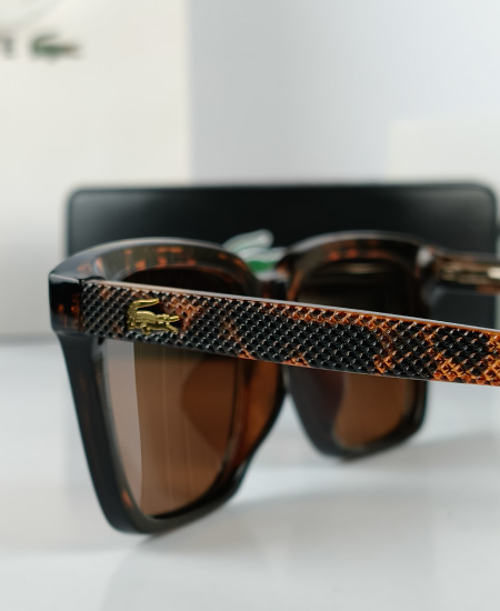 1.7 Lacoste Warfare Sunglasses Brown Lac122 - Image 4