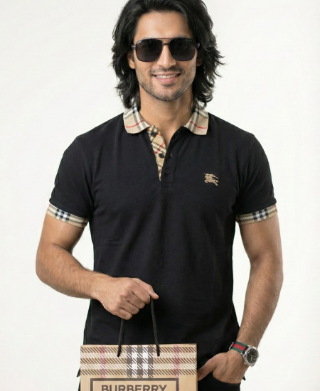 Burberry Black Polo Shirt P1