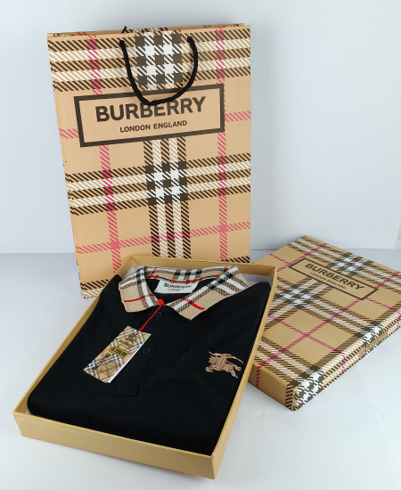 Burberry Black Polo Shirt`