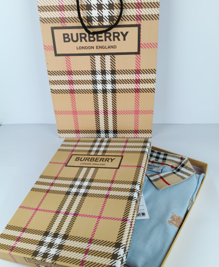 Burberry Ice Blue Polo Shirt - Image 2