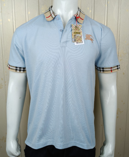 Burberry Ice Blue Polo Shirt - Image 5