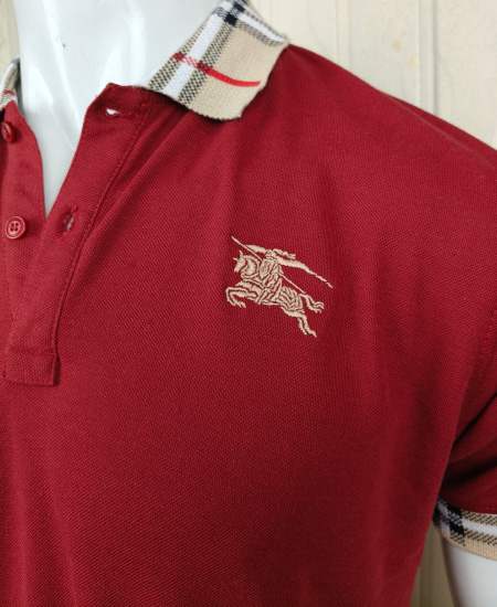 Burberry Mehroon Polo Shirt - Image 5