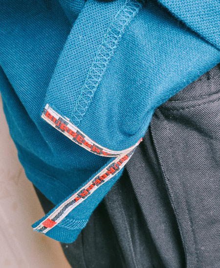 Burberry Ocean Blue Polo Shirt - Image 5