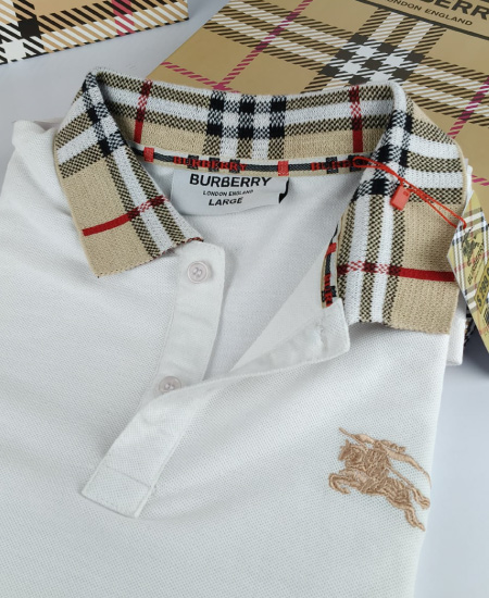 Burberry Polo Shirt Snow White - Image 2