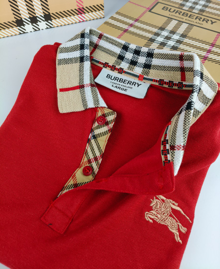 Burberry Red Polo Shirt - Image 6