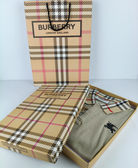 Burberry Stone Gray Polo Shirt - Image 2