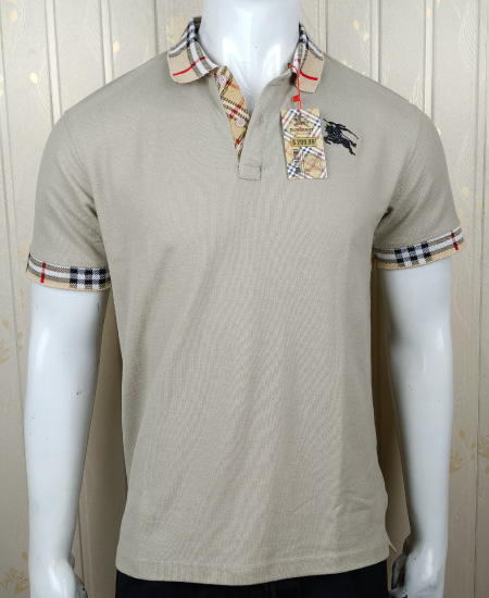 Burberry Stone Gray Polo Shirt - Image 4