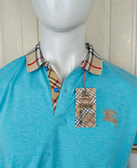 Burberry Tiffany Blue Polo Shirt - Image 2