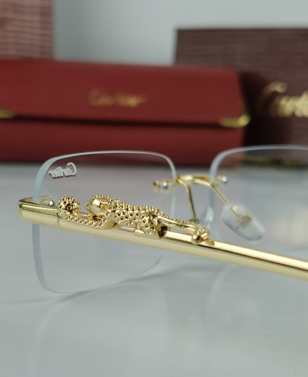 Cartier Golden Leopard Power Glasses Frame-CRT51 - Image 4